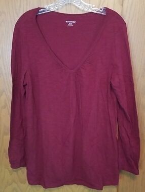 Motherhood Maternity Long Sleeve V-Neck Top, Size XL